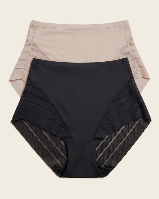 Braga faja clásico paquete x 2 control moderado de abdomen#color_s01-negro-habano-claro