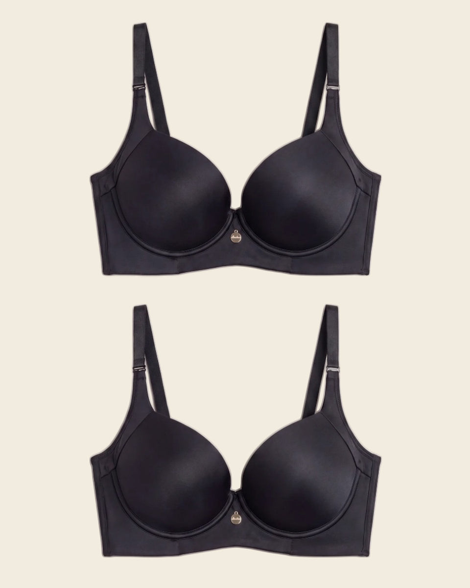 Paquete x 2 sujetadores de push up suave y buen cubrimiento en sisa y espalda Cover Bra
