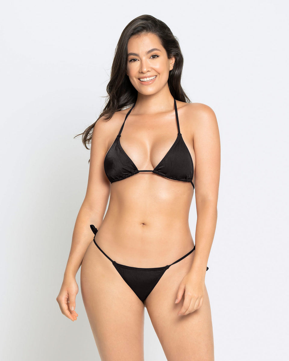 Bañador bronceado perfecto bikini con top y braga anudables