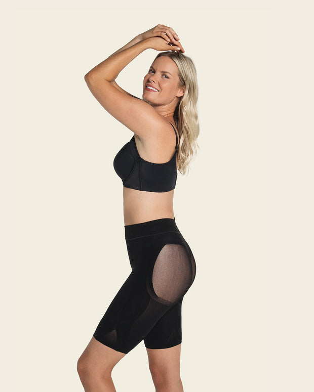 Braga faja seamless con efecto levanta glúteos#color_700-negro