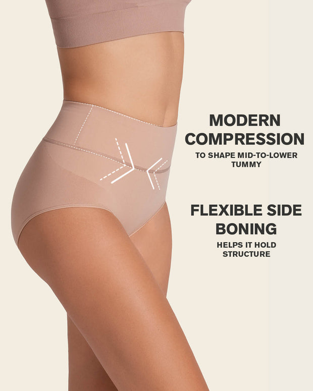 Braga faja de control moderado tiro alto en skinfuse#color_852-Habano