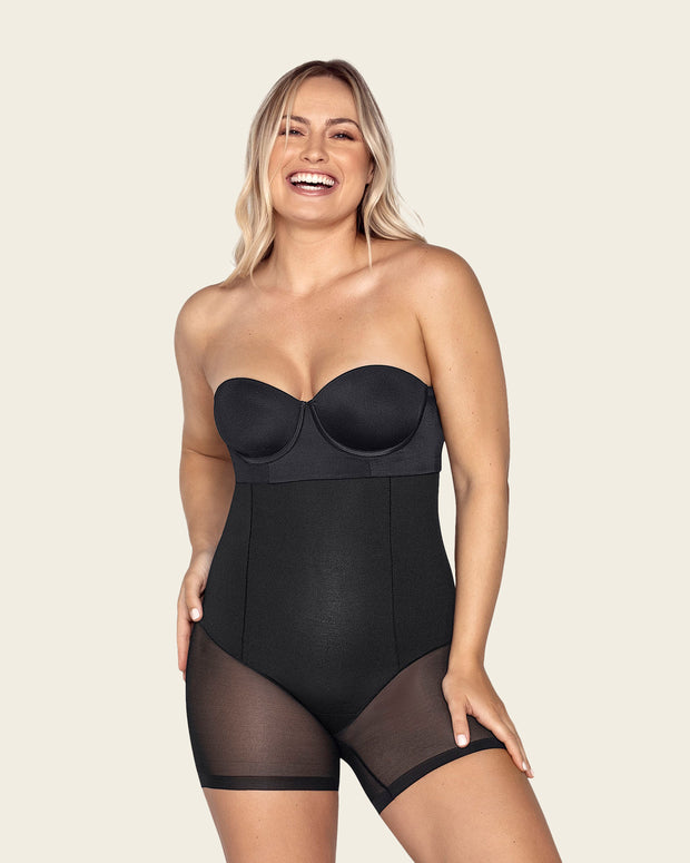 Braga faja sin tirantes invisible con efecto de tanga#color_700-negro