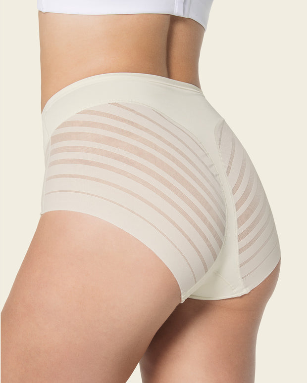 Braga faja clásica con control moderado de abdomen y bandas en tul#color_898-marfil