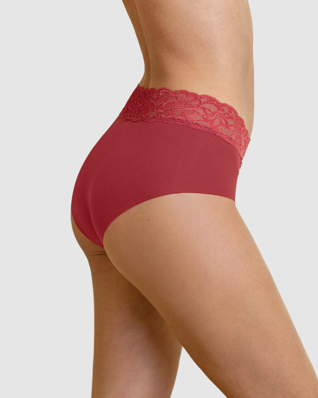 Braga culotte en tela ultraliviana con franja de encaje#color_336-rojo