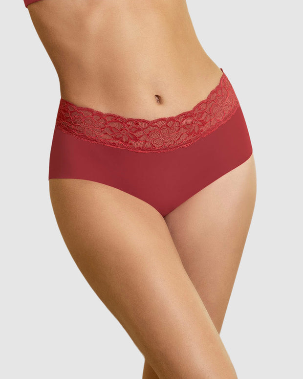 Braga culotte en tela ultraliviana con franja de encaje#color_336-rojo