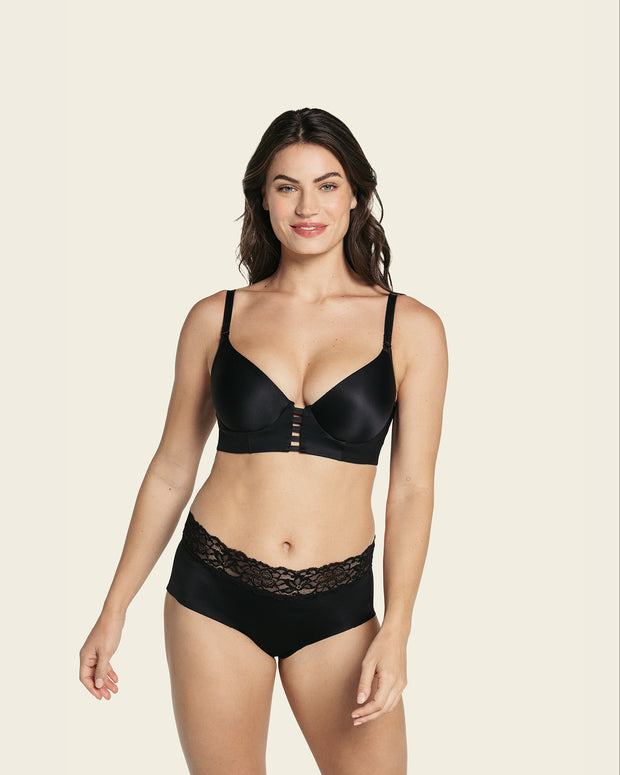 Braga culotte en tela ultraliviana con franja de encaje#color_700-negro