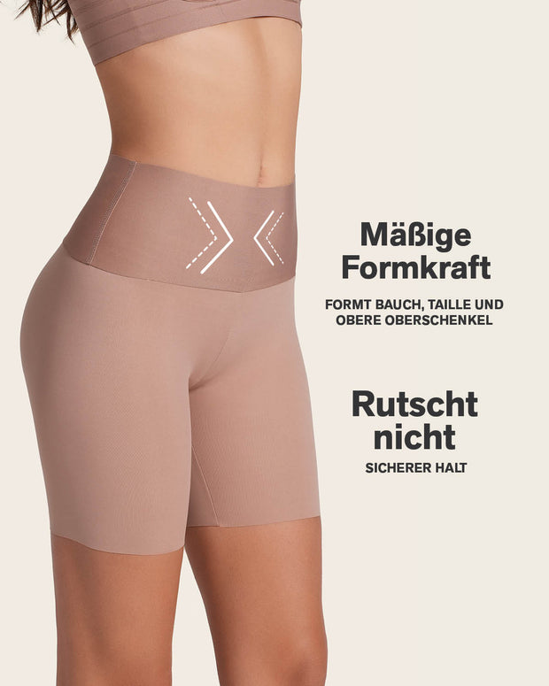 Short de control moderado aspecto invisible con fajón antideslizante#color_857-habano