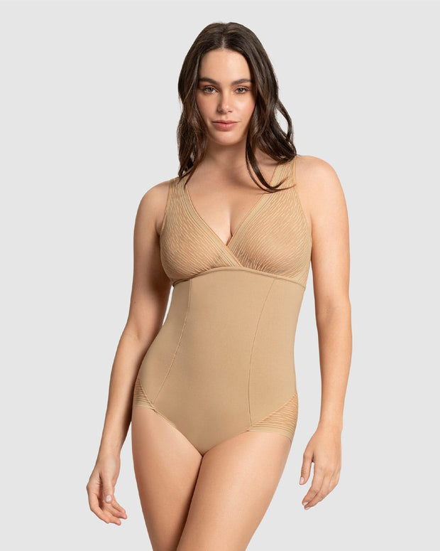 Faja tipo body con bralette incorporado con control de abdomen#color_801-habano-medio