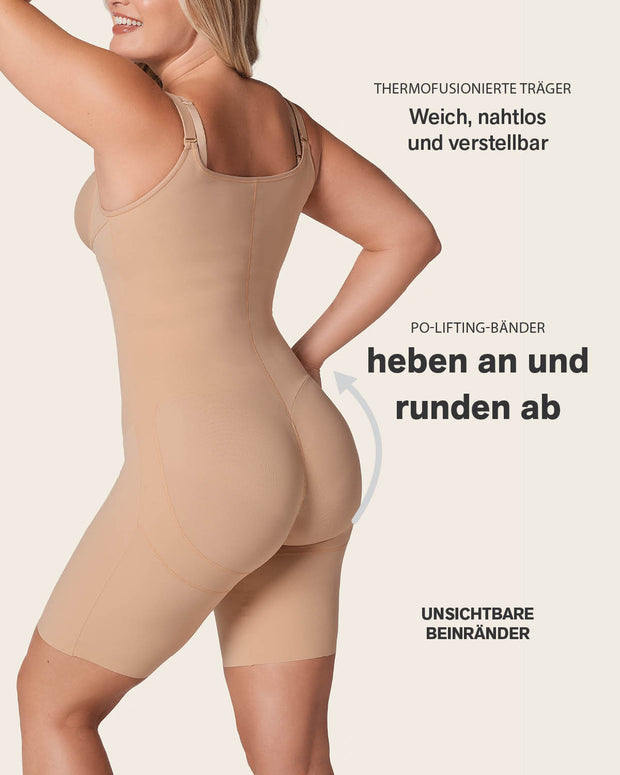 Body de control fuerte en abdomen con efecto levanta glúteos#color_801-habano-claro