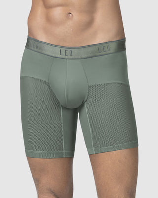 Bóxer medio de secado rápido con mallas transpirables en microfibra#color_198-verde-grisaceo