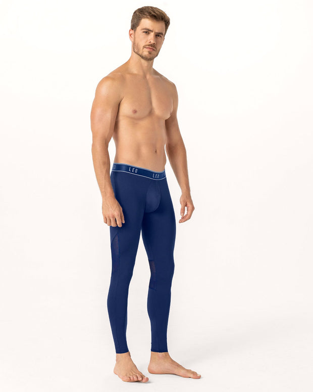 Licra deportiva en microfibra con mallas transpirables para hombre#color_477-azul