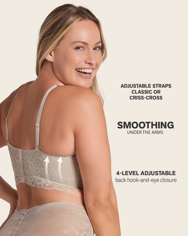 Sujetador tipo bustier sexy support con cubrimiento de espalda#color_802-habano-claro