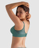 Sujetador memory bustier triangular de push-up alto y buen cubrimiento#color_b25-verde-pino