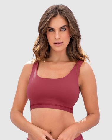 Top talla única ultra cómodo con bolsillo interno para guardarlo Pocket Bra#color_484-rojo-medio