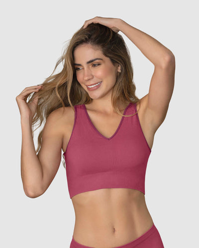 Top seamless de copas extraibles sin costuras#color_a80-fucsia-medio