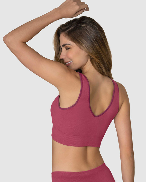 Top seamless de copas extraibles sin costuras#color_a80-fucsia-medio