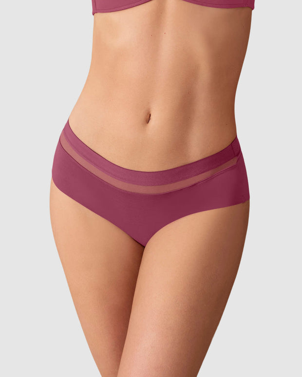 Braga braguita con franja transparente decorativa#color_a80-fucsia-medio