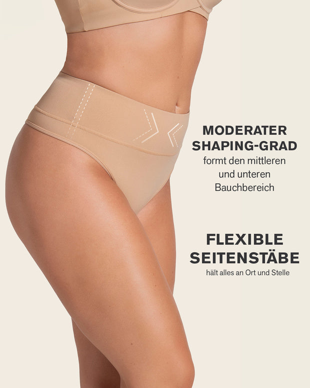 Tanga de control moderado tiro alto en SkinFuse#color_802-habano-claro