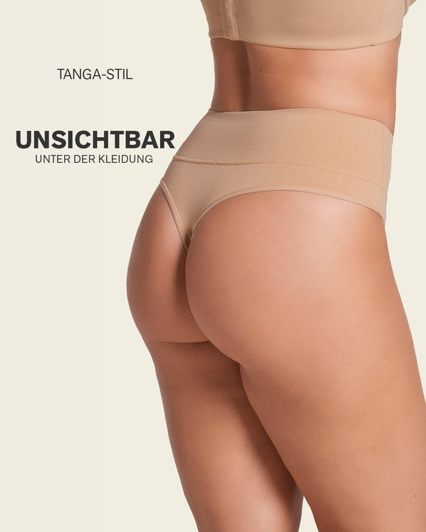 Tanga de control moderado tiro alto en SkinFuse#color_802-habano-claro