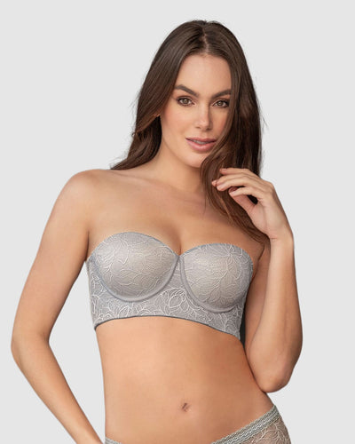 Sin tirantes bustier 360° de perfección en encaje#color_750-gris