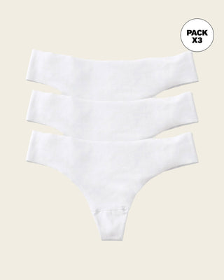 Braga tanga invisible ultraplana sin elásticos y de pocas costuras#color_000-blanco