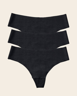 Braga tanga invisible ultraplana sin elásticos y de pocas costuras#color_785-negro