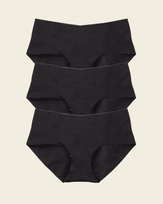 Paquete x 3 bragas hípster invisibles ultraplanos sin elásticos y de pocas costuras#color_785-negro