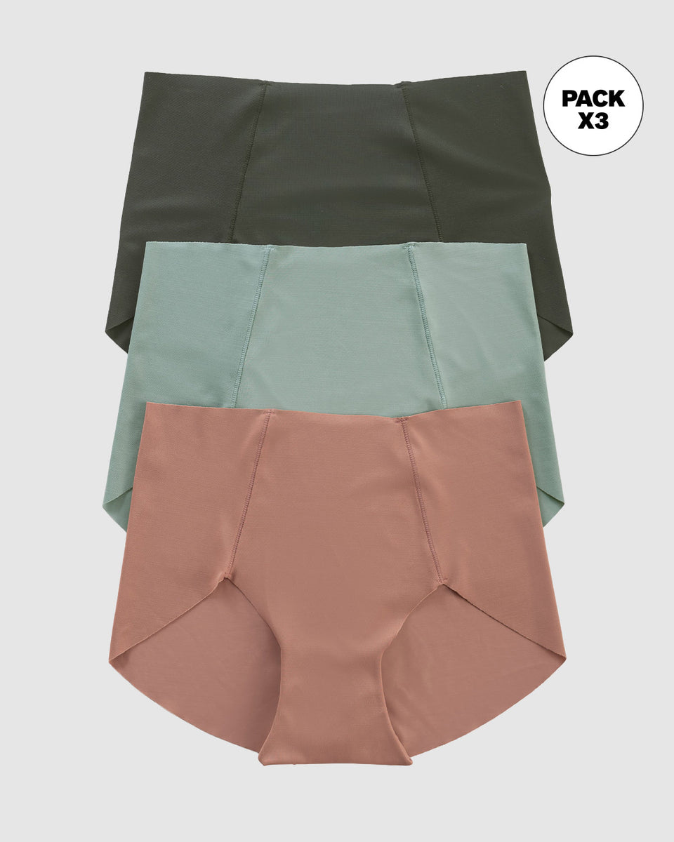 Paquete de 3 bragas en tela ultrafina