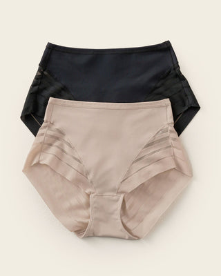 Braga faja clásico paquete x 2 control moderado de abdomen#color_s01-negro-habano-claro