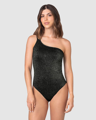 Bañador entero asimétrico en tela con brillo#color_701-negro