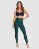 Legging control fuerte de abdomen textura acanalada#color_666-verde