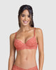 Sujetador push up suave en encaje#color_204-coral