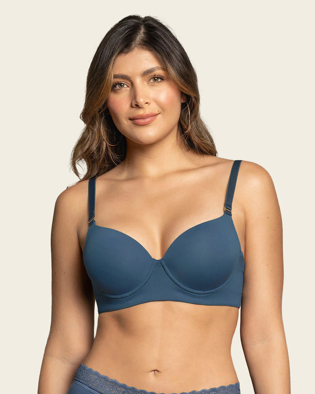Sujetador triangular de push up alto#color_599-azul