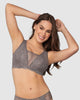 Bralette multiusos sexy siempre en encaje ideal para prótesis de mastectomía#color_702-gris-oscuro