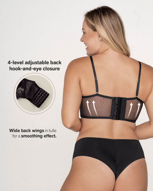 Sujetador tipo bralette en encaje y transparencias#all_variants