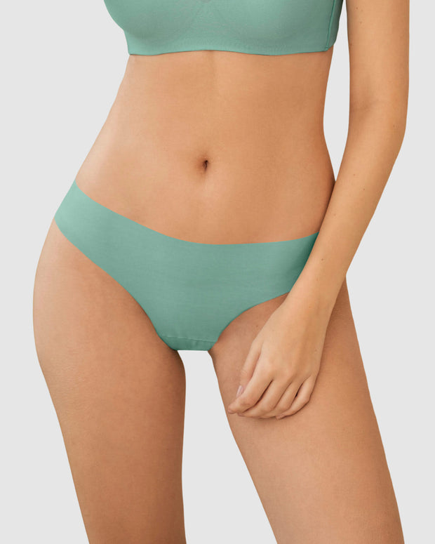 Braga tanga invisible ultraplana sin elásticos y de pocas costuras#color_644-verde