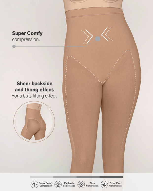 Body pecho libre invisible, con compresión de piernas y realce de glúteos#all_variants