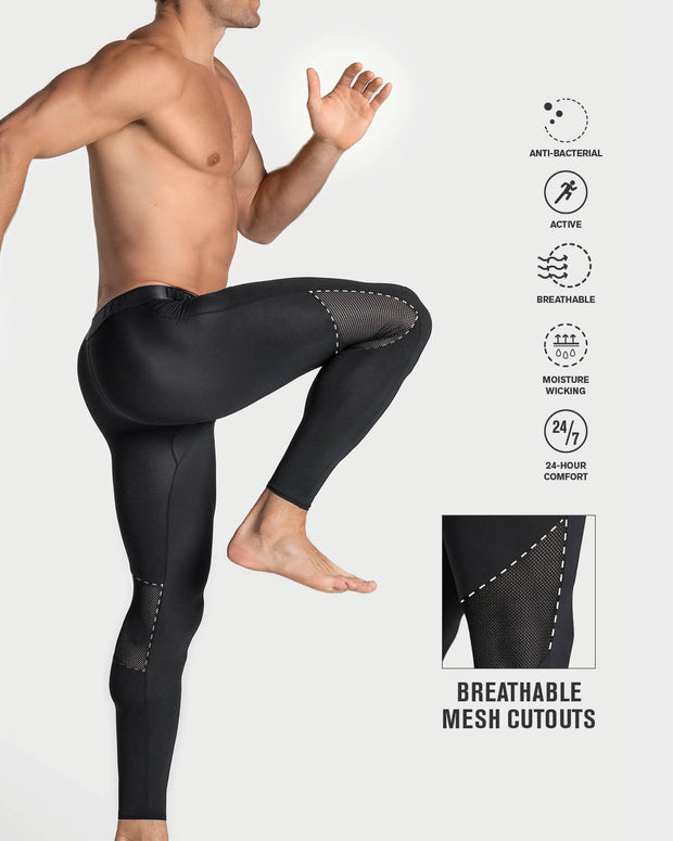 Paquete x 5 licras deportivas en microfibra con mallas transpirables para hombre#all_variants