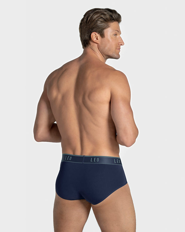 Bóxer brief tipo calzoncillo en microfibra con diseño frontal ergonómico#color_515-azul