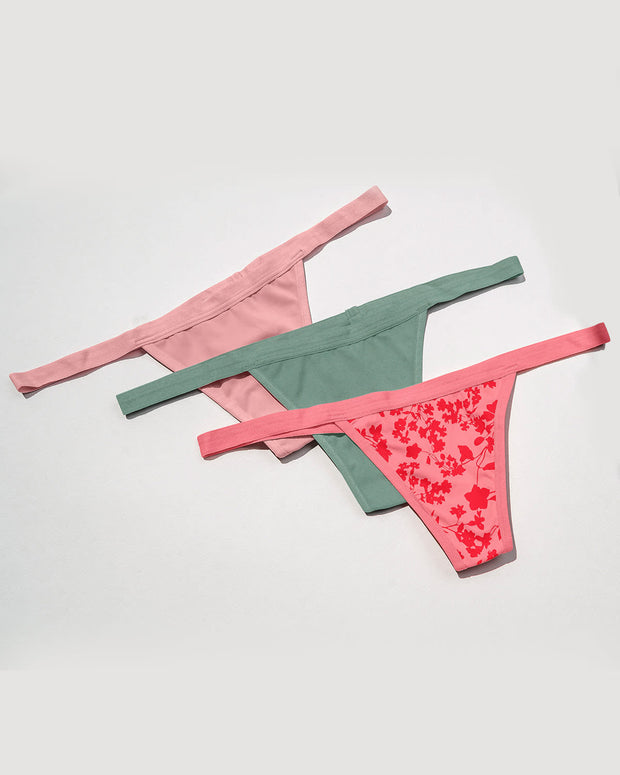 Paquete x 3 tangas descaderadas#color_s30-rosa-estampado-verde