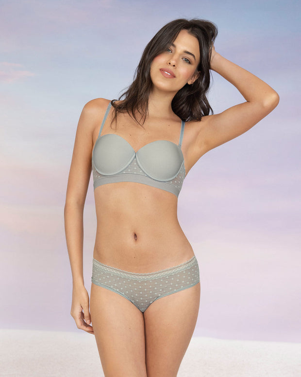 Paquete de 2 braguitas tipo culotte en encaje y blonda#color_s36-vino-gris-azulado