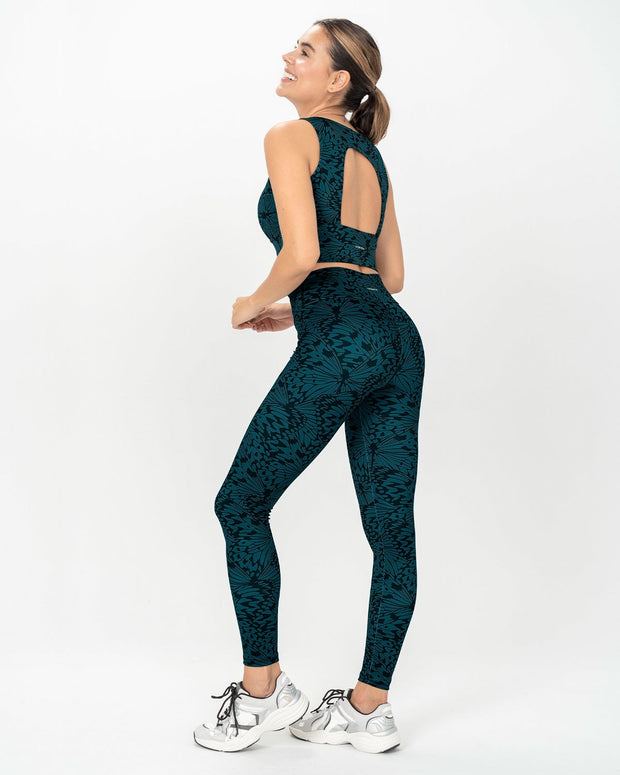 Legging de tiro alto control en abdomen y muslos en material pet reciclado#color_254-estampado-mariposas