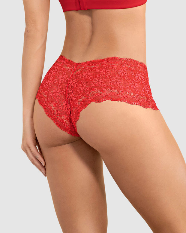 Braguita estilo culotte en encaje moderno#color_340-rojo